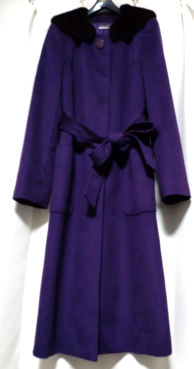 【試着のみ】レオナール カシミヤ100% 最高峰 上質 ガウンコート 38(〜40)拍卖