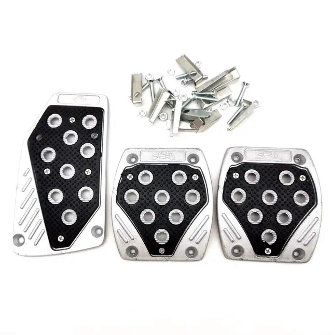 スポーツペダルパッド MT用 ペダルカバー プラ製 ノンスリップ 3個 汎用 アクセルペダル クラッチペダル 交換 修理 純正互換品 管理V3拍卖