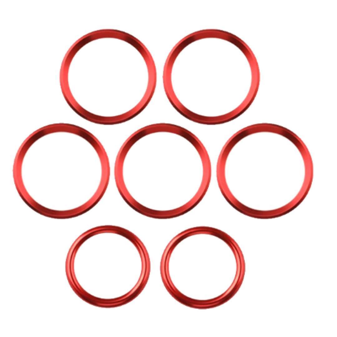 ベンツ エアコンリング レッド 7個 W177 Aクラス C118 CLA H247 GLA X247 GLB EQA EQB 内装 カスタム パーツ 赤 管理K4拍卖