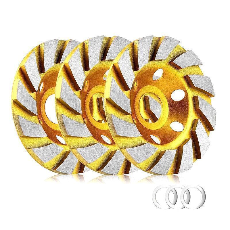 100mm ダイヤモンドカップホイール 3個セット ダイヤモンド カップサンダー ダイヤモンドホイール 交換 カスタム 修理 補修 管理G3拍卖