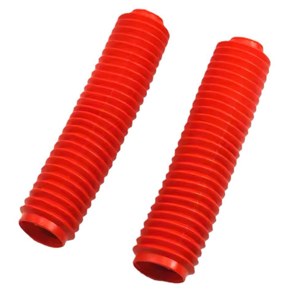 汎用フロントフォークブーツ レッド 39〜43mm対応 ゴム製 2本セット XR250R CRM250R KDX250SR等 カスタム補修用 管理B5拍卖