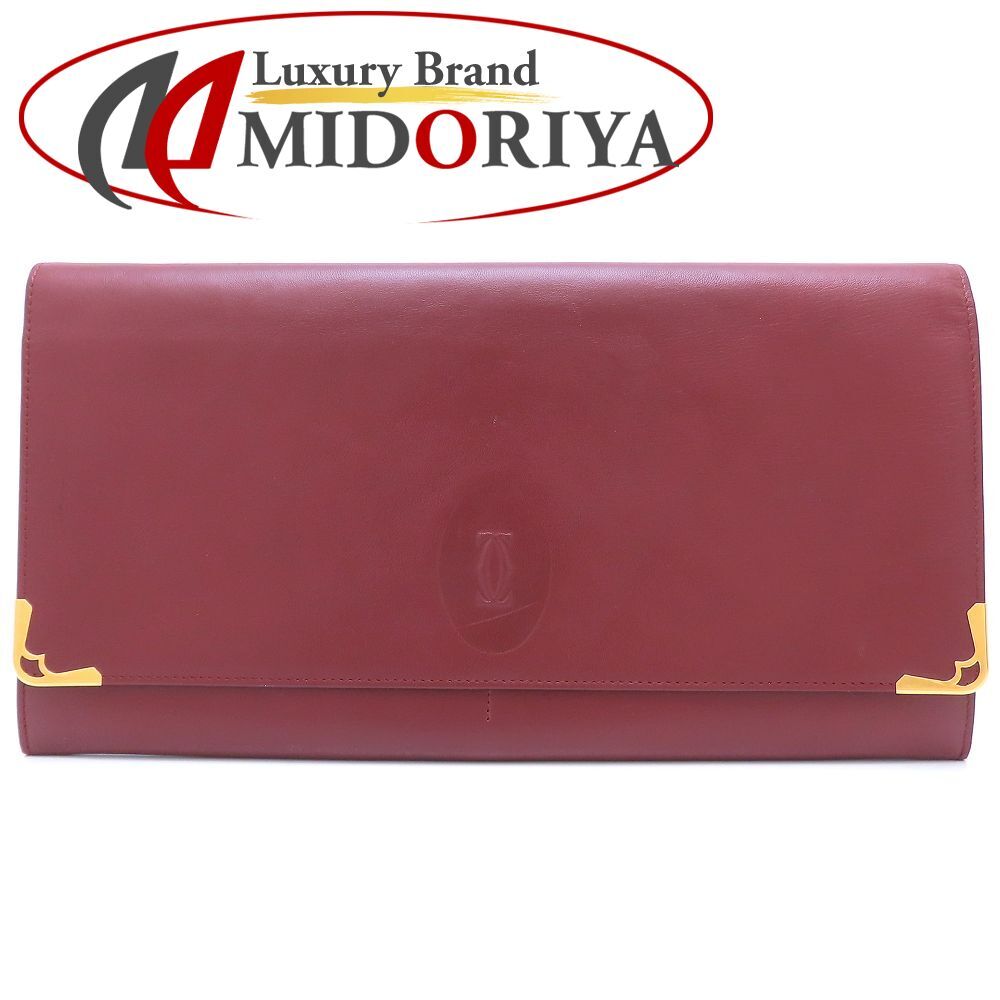 CARTIER カルティエ セカンドバッグ クラッチ マストライン カーフ ボルドー レディース/352859【中古】拍卖