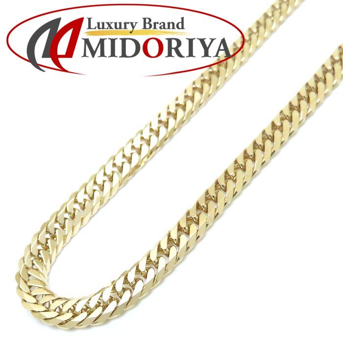 喜平ネックレス K18YG イエローゴールド レディース 6面 ダブル 45cm 27.7g/76336【中古】拍卖