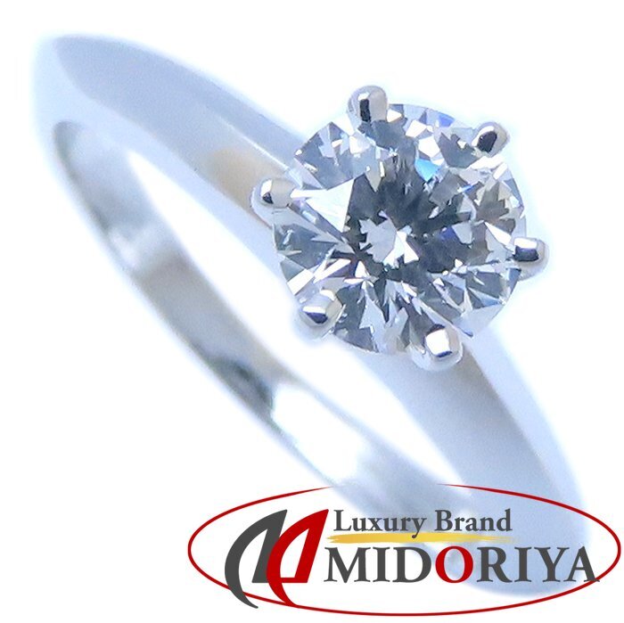 TIFFANY&Co. ティファニー ソリティア リング 指輪 一粒ダイヤモンド0.56ct 8号 ソリテール Pt950プラチナ レディース/294438【中古】拍卖