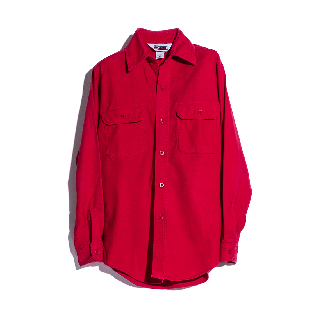 80s BIG MAC コットン シャツ USA買付 ビッグマック JC penney 古着 卸 ネルシャツ 1000円スタート拍卖