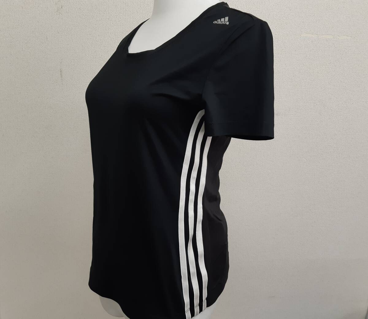 【管⑧】adidas climacool アディダス クライマクール Tシャツ レディース L ブラック拍卖
