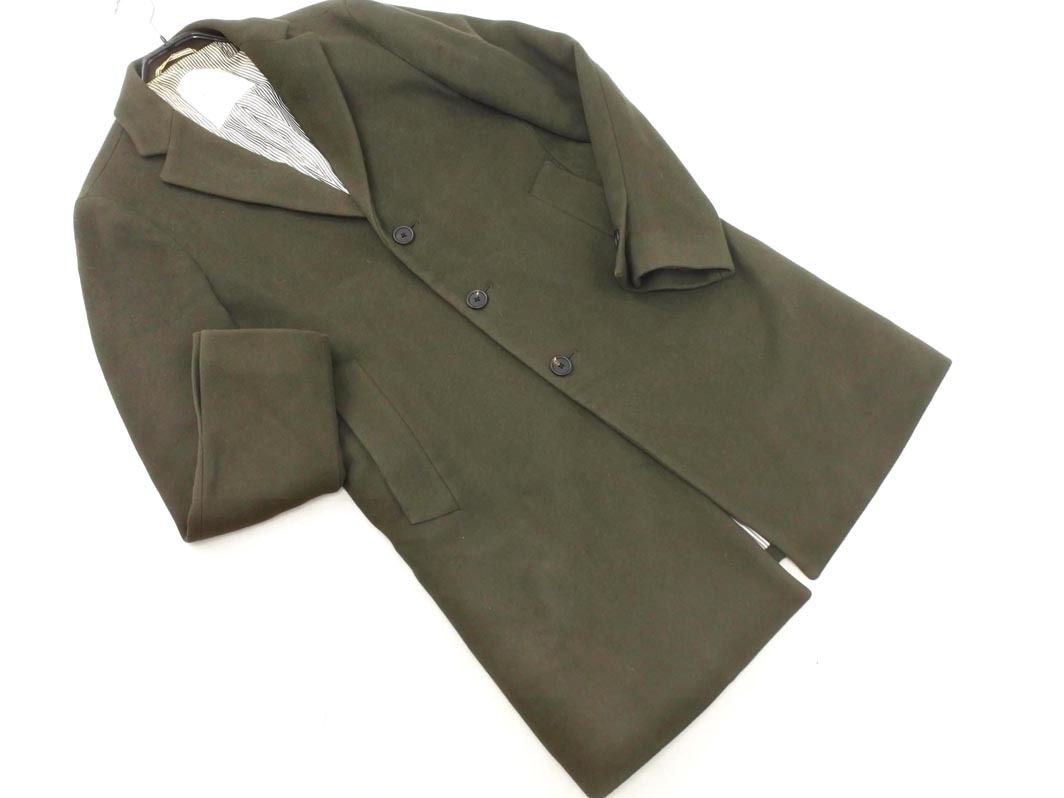 EDIFICE エディフィス ウール100% チェスター コート sizeL/カーキ ◇■ ☆ fka6 メンズ拍卖