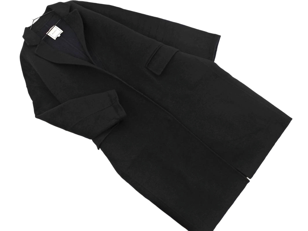 anatelier アナトリエ ウール混 リバーシブル チェスター コート size38/黒x紺 ◇■ ☆ fkb1 レディース拍卖