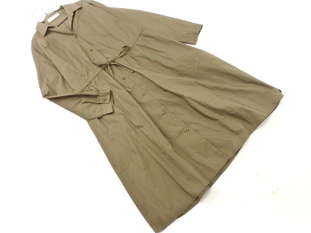 ネコポスOK ABAHOUSE アバハウス ドロスト シャツ ワンピース カーキ ◇■ ☆ fkb4 レディース拍卖