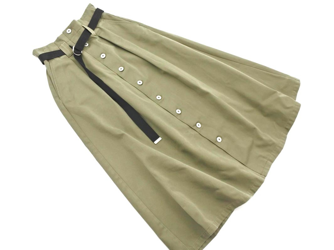 ROPE ロペ dickies ベルト付き ロング スカート size36/カーキ ■■ ☆ fkb3 レディース拍卖