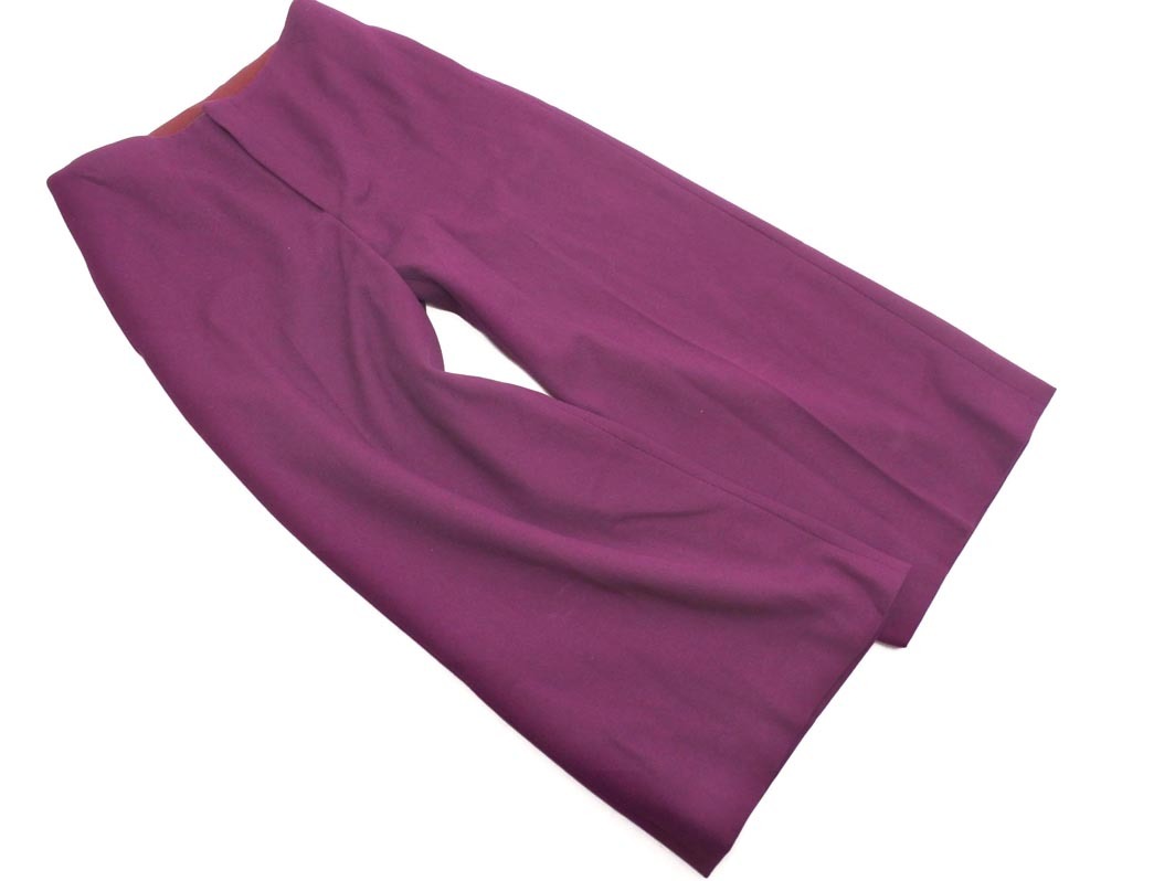 Drawer ドゥロワー ウール100% ガウチョ パンツ size34/紫 ◇■ ☆ fkb8 レディース拍卖