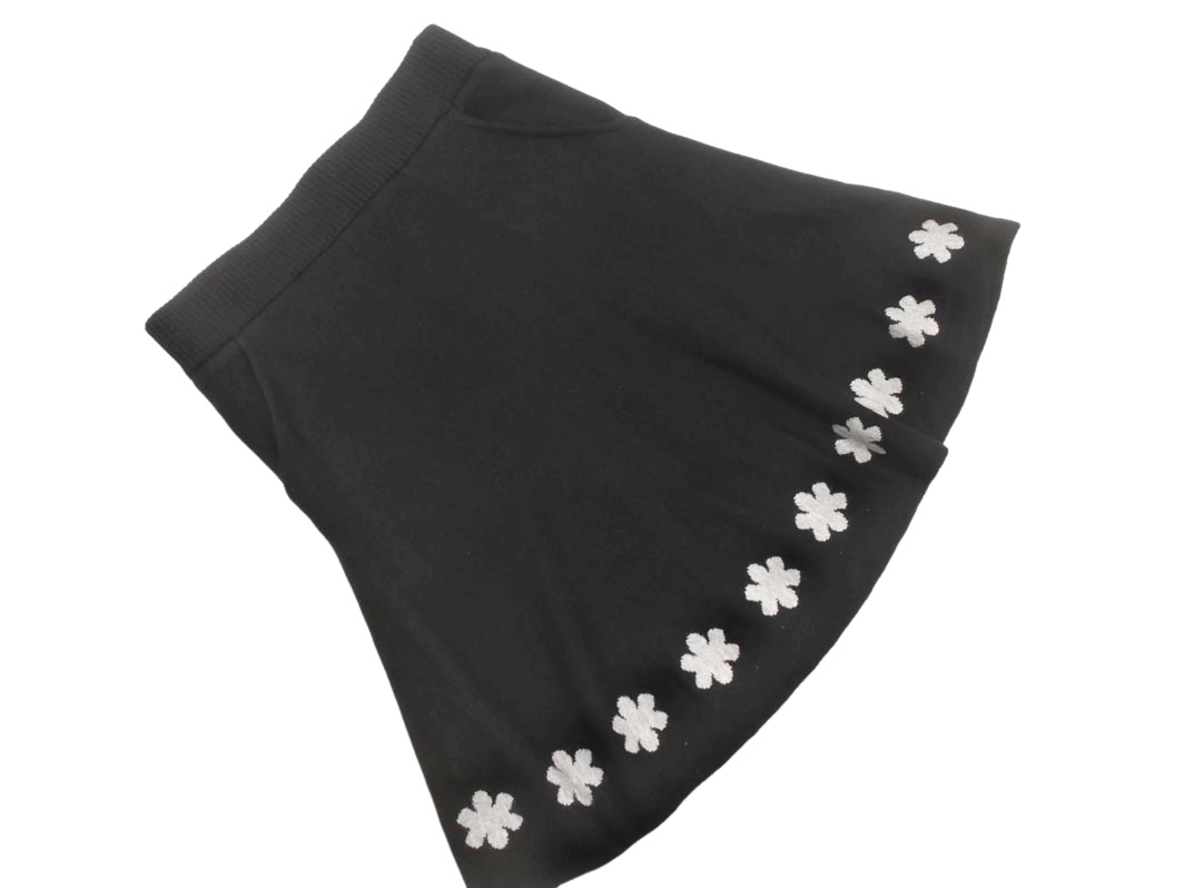 新品 marie claire マリクレール ゴルフウェア ウール混 ニット スカート sizeM/黒 ◇■ ☆ fkc7 レディース拍卖