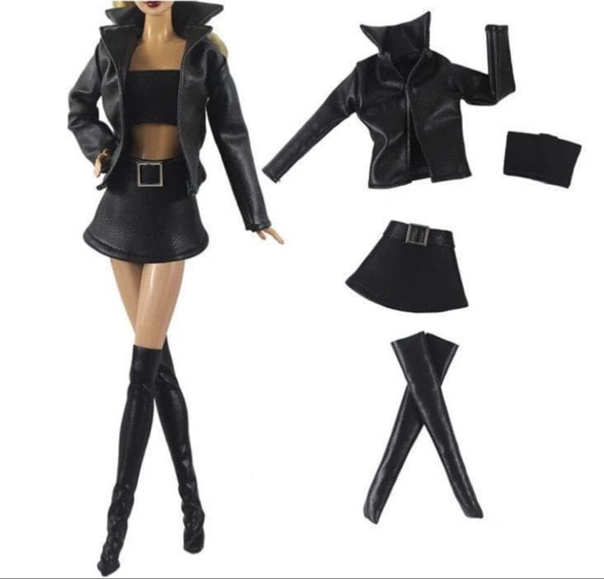 ジャケット・ベアトップ・スカート・ニーハイリカちゃん・バービー・お人形用 バービー ジェニー 女性拍卖