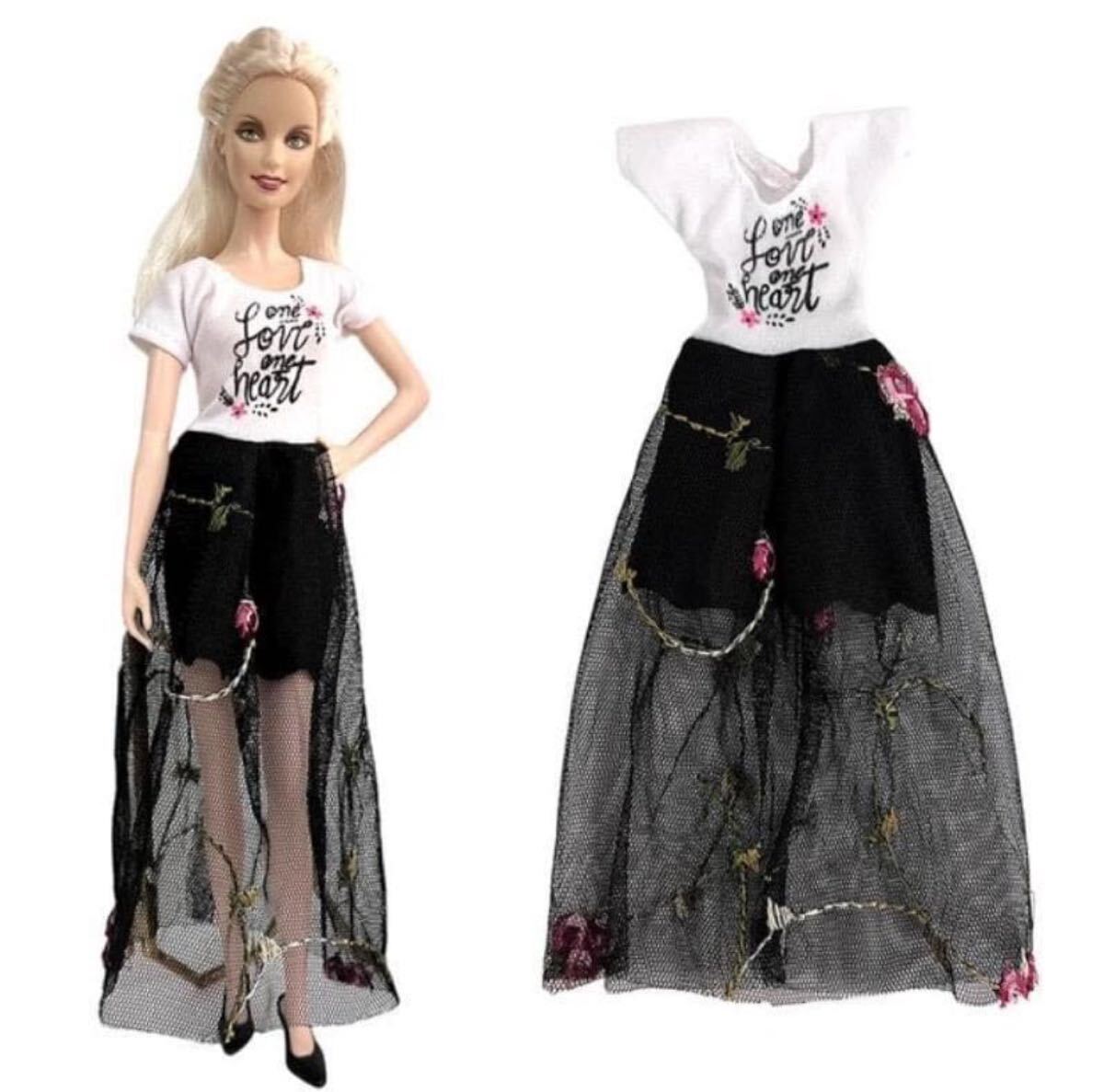 ロングワンピースリカちゃん・バービーちゃん・お人形さん用 お人形さん用 リカちゃん バービーちゃん 着せ替え人形 バービー拍卖