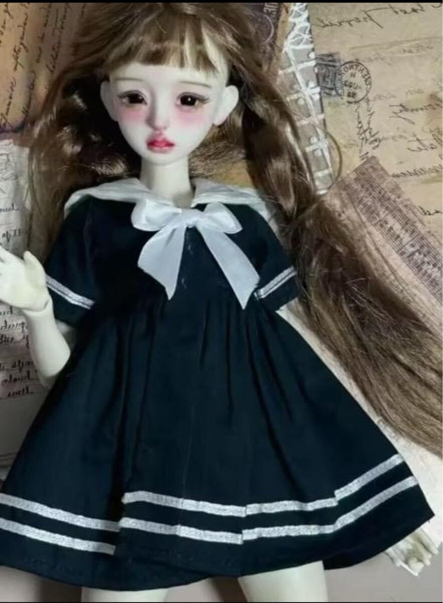 ブラックのセーラー服リカちゃん・バービーちゃん・お人形さん用 お人形さん用 ドール バービーちゃん拍卖