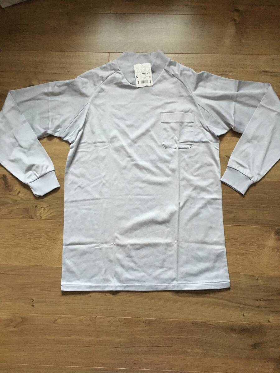 ポケット付ポロシャツ Lサイズ 新品保管品 薄藤色系?拍卖