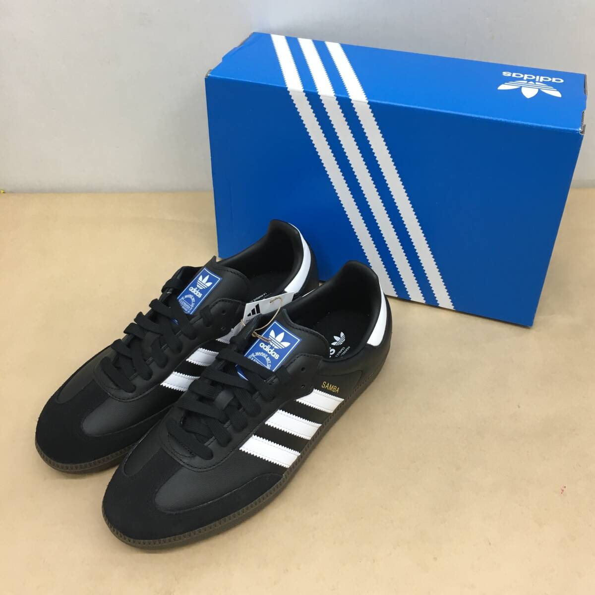△【T653】未使用品 adidas SAMBA OG B75807 ブラック×ホワイト サイズ27cm アディダス サンバ△拍卖