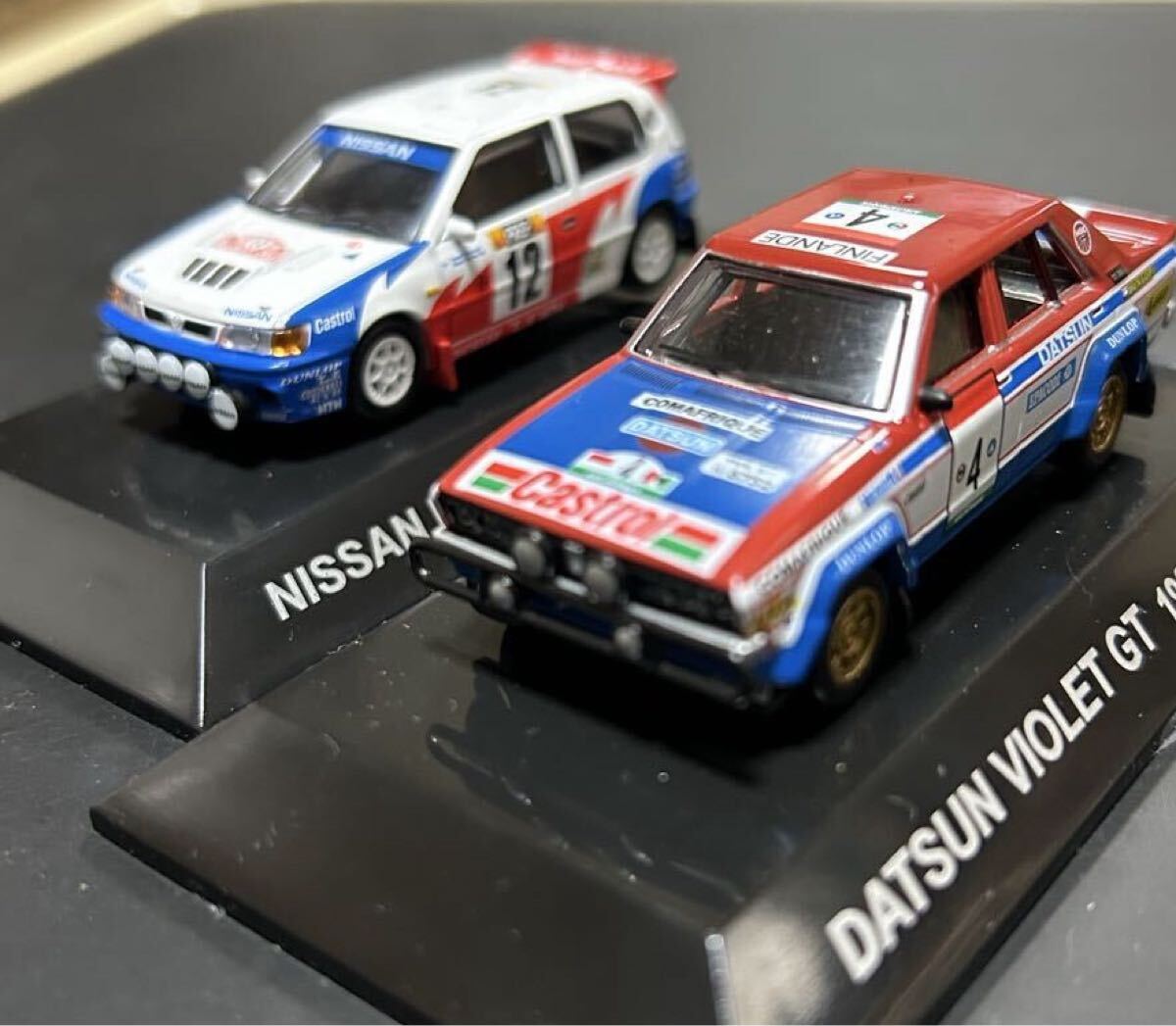 CM’s 1/43 ラリーカーコレクションSS.14 ダットサン バイオレット GT SS.14 日産パルサーGTI-R 2台セット USED美品アンテナあり拍卖
