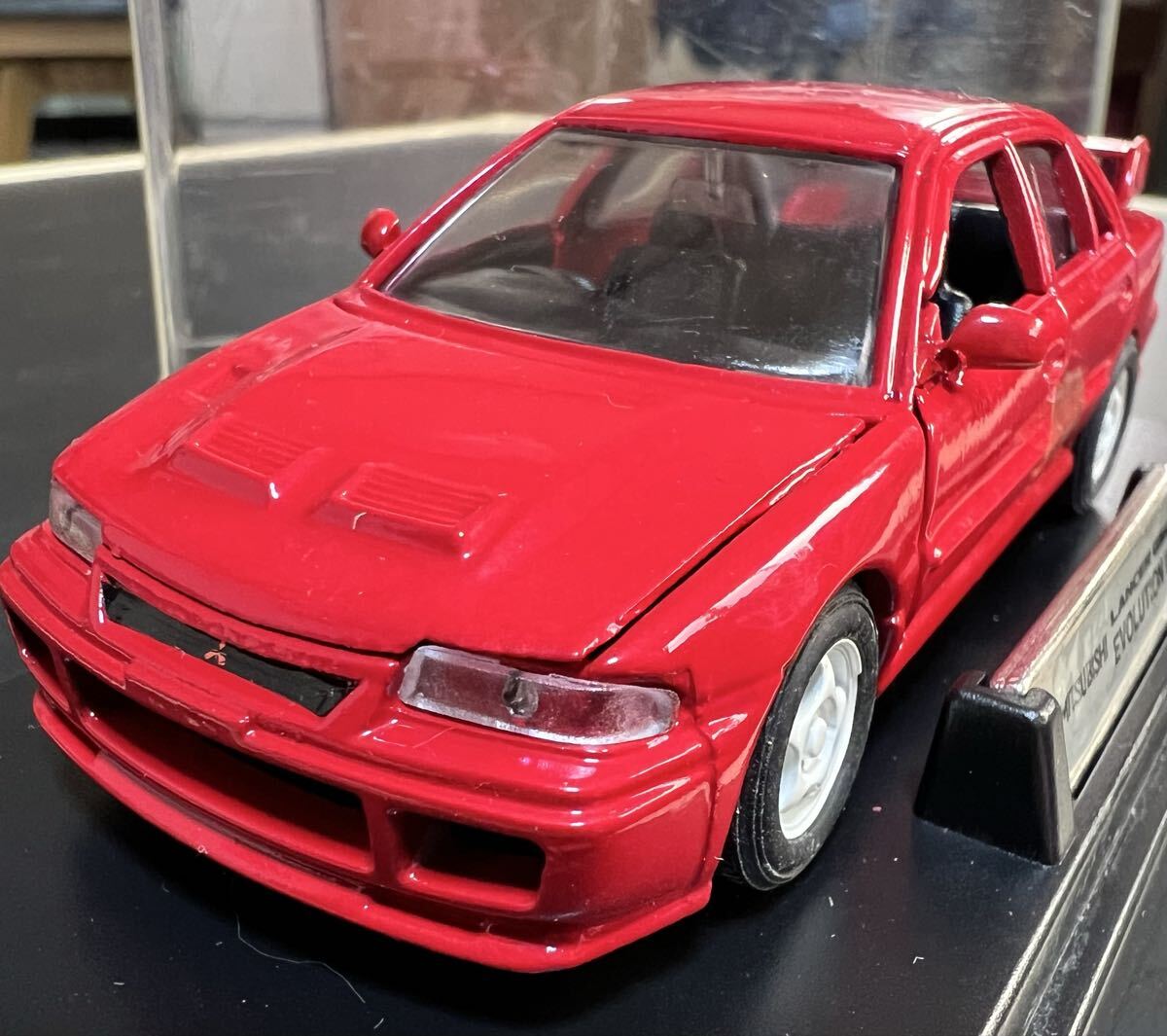 ●MTECH エポック MITSUBISHI ランサーGTR エボリューションⅢ 赤 ダイキャスト ケース入り USED品●拍卖