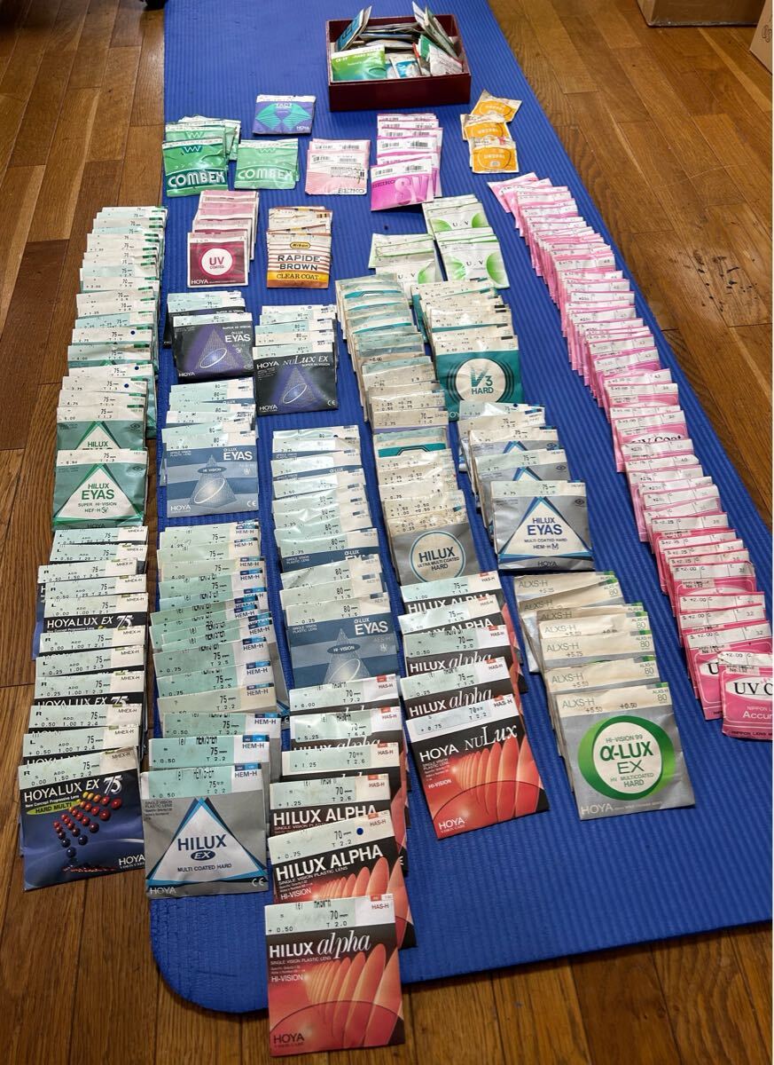 眼鏡レンズ 220+α 枚 HOYA 日本レンズ工業等 +度数レンズ7割・度数3割弱程 度数様々 経年保管未使用品拍卖