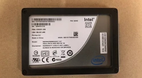 中古・動作確認済 intel 2.5インチ SSDSA2M080G2GC 3GB/S SATA SSD 80GB メール便送料無料拍卖