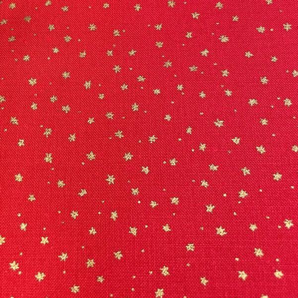 【A36】クリスマス 生地はぎれ 星柄 リトルスター 赤地 クリスマスキルト パッチワーク拍卖