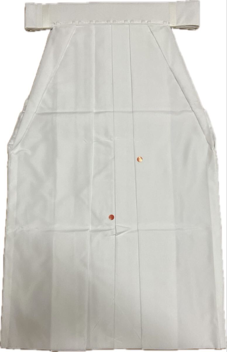 訳あり品 装束 神職 神官 差袴(白)袷仕立て 紐下2尺3寸5分①拍卖