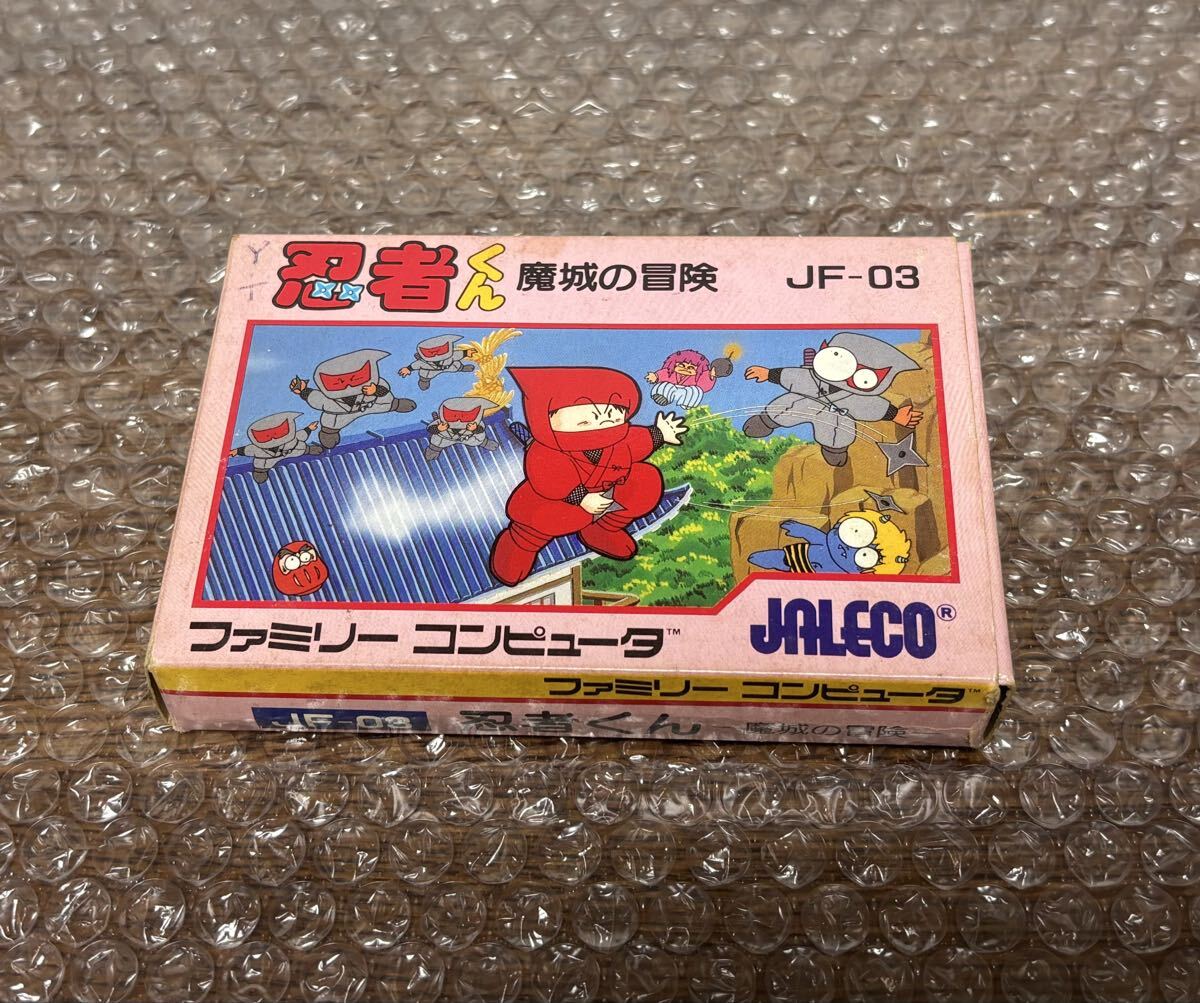 ファミコンソフト 忍者くん 魔城の冒険 ジャレコ 箱説付拍卖