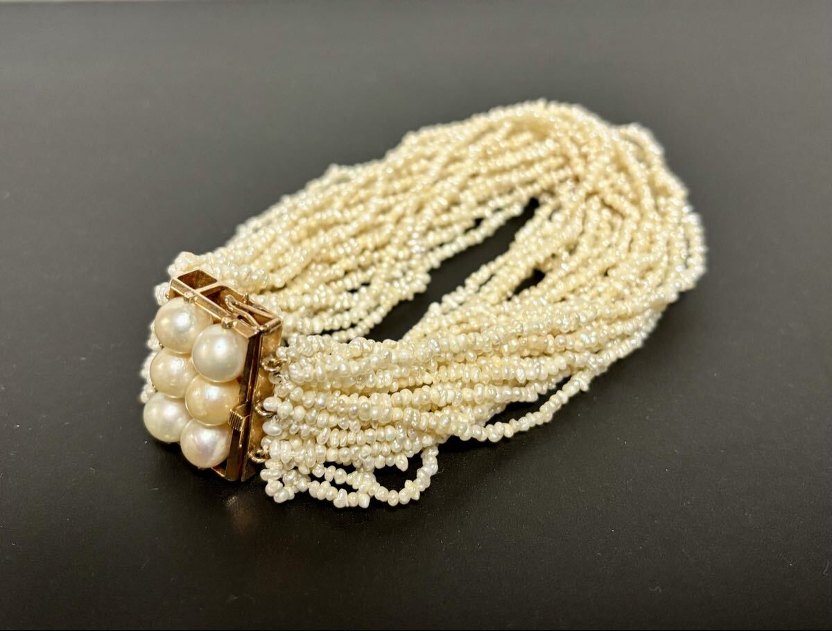 砂ケシパール 25連 ブレスレット k14 アコヤ真珠拍卖