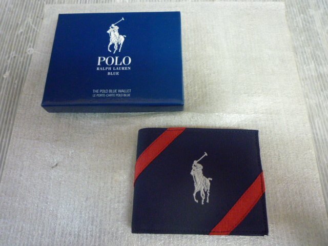 TSA-02365-03 POLO ポロ ラルフローレン 折り畳み財布 小銭入れなし 箱付拍卖