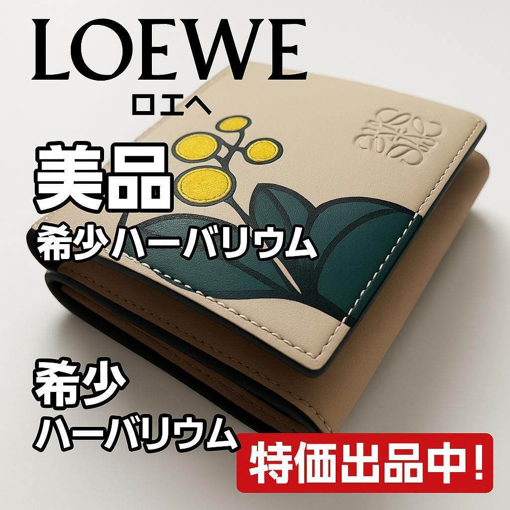 【希少 美品】LOEWE ロエベ 三つ折り財布 ハーバリウム 特価 コンパクトウォレット拍卖