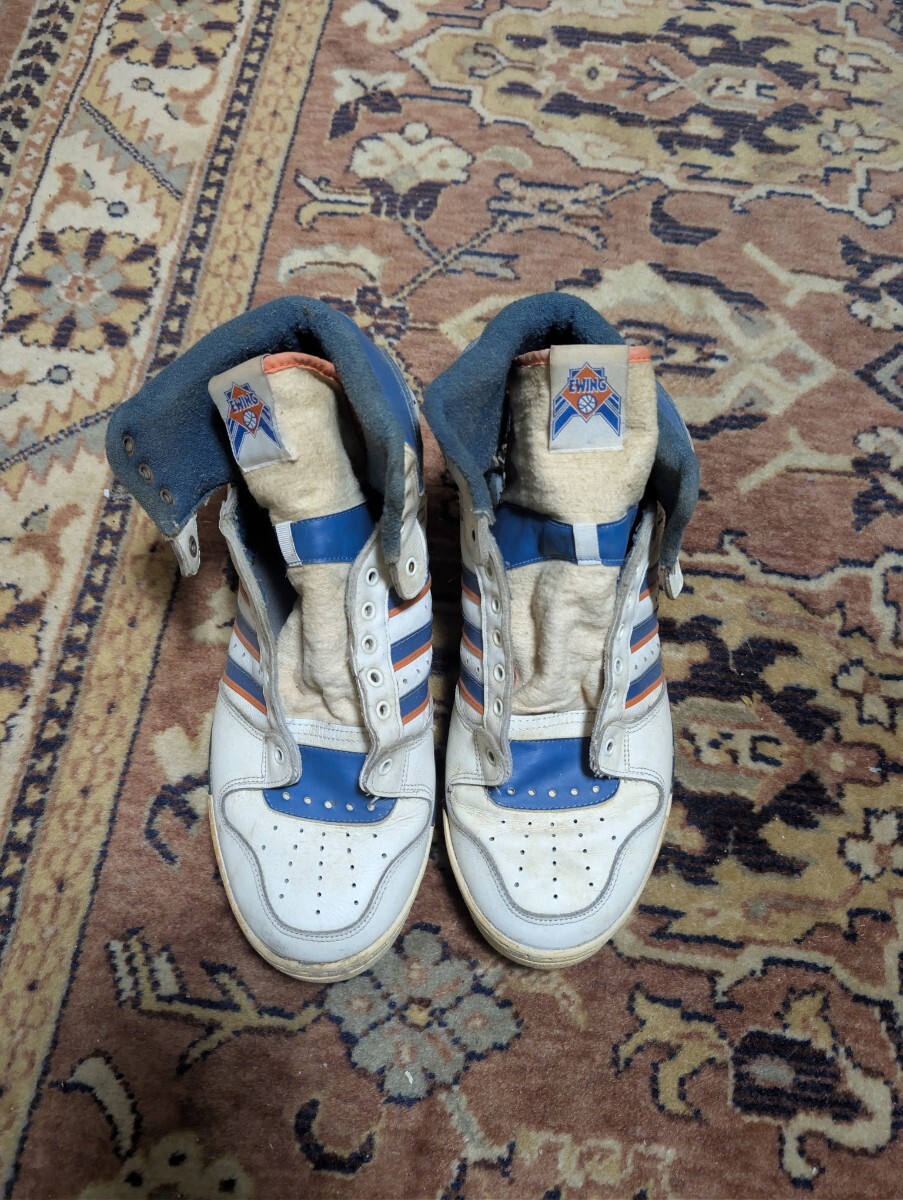 adidasユーイング80年代フランス製サイズおよそ11ハーフ ハイカットスニーカー拍卖