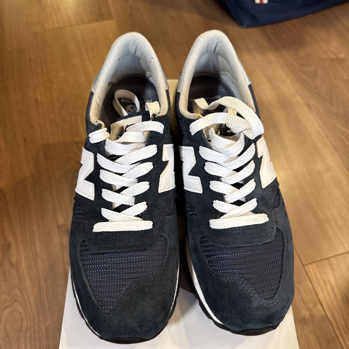 made in USA NEW BALANCE 990 v1 ネイビー 26.5cm 中古 箱はつきません拍卖