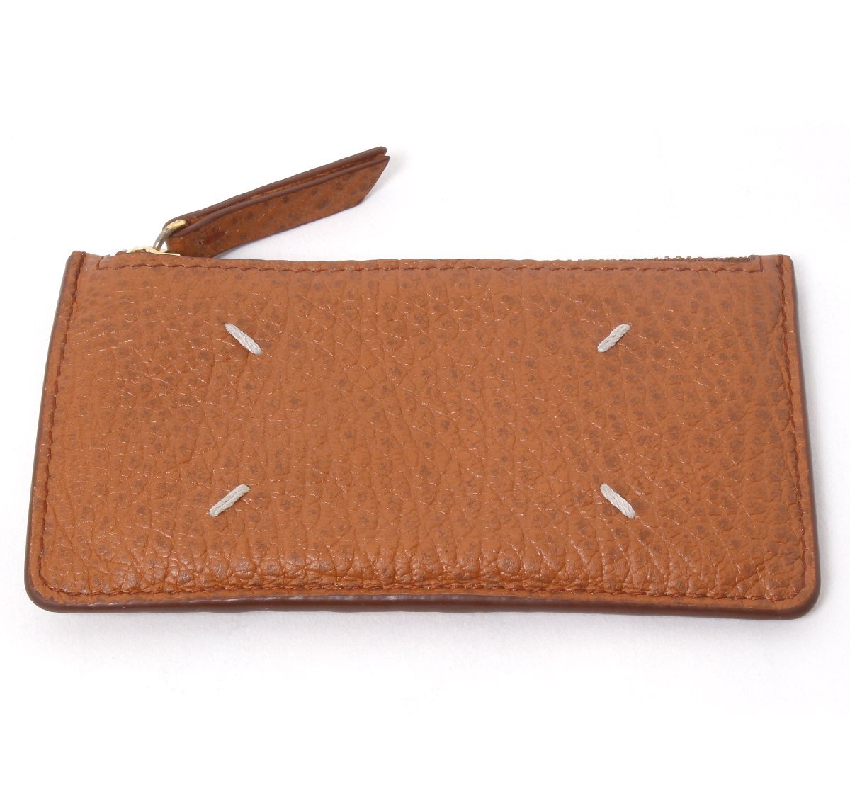 2022年 Maison Margiela 4ステッチカードホルダーウォレット ブラウン メゾン マルジェラ カードケース 財布 レザー拍卖