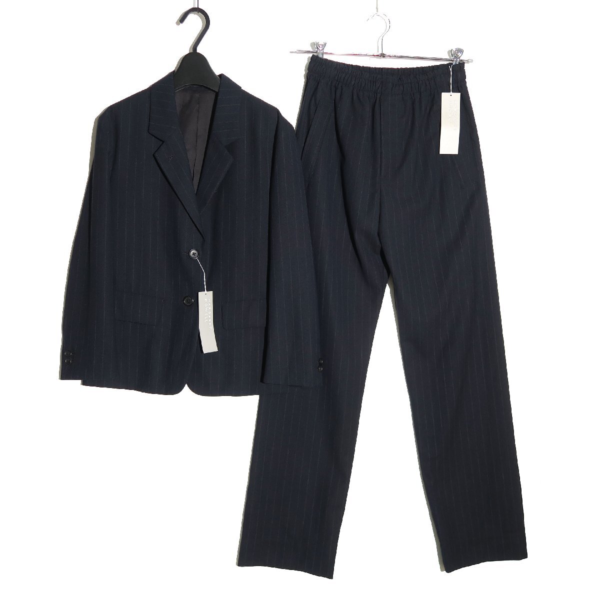 【新品・定価154,000円】セットアップ MARGARET HOWELL WOOL PINSTRIPE JACKET TROUSERS マーガレットハウエル ジャケット パンツ拍卖