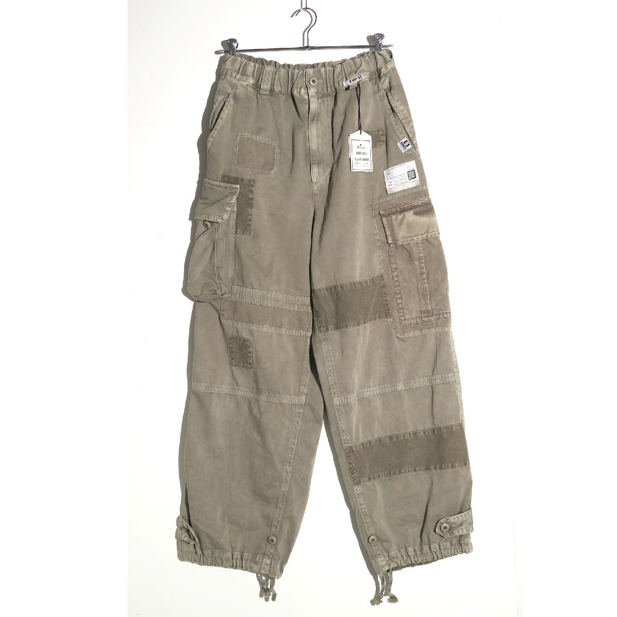 【新品・定価82,500円】Maison MIHARA YASUHIRO REPAIR CARGO TROUSERS 46 LT.GRAY A14PT053 メゾンミハラヤスヒロ リペア カーゴパンツ拍卖