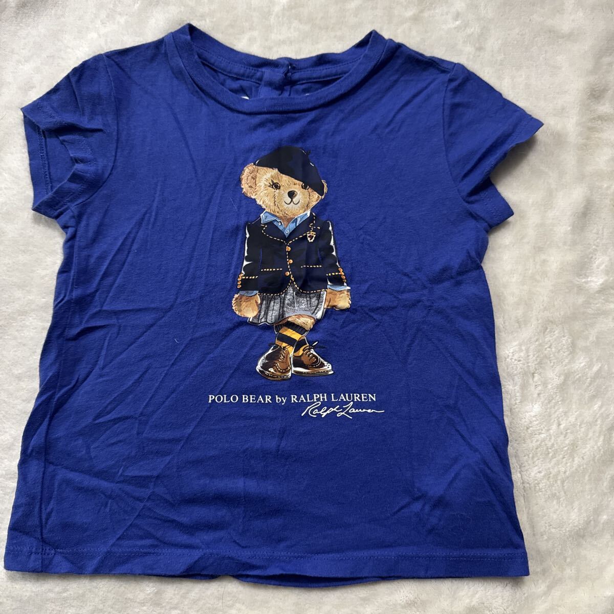 子供服キッズ☆バーバリーBurberry☆半袖 Tシャツ90cm青 ブルー☆送料200円拍卖