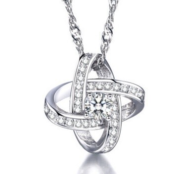 【今だけ送料無料!!!限定生産】刻印/ブリリアントカットスクリューアーチペンダントネックレスC*B拍卖