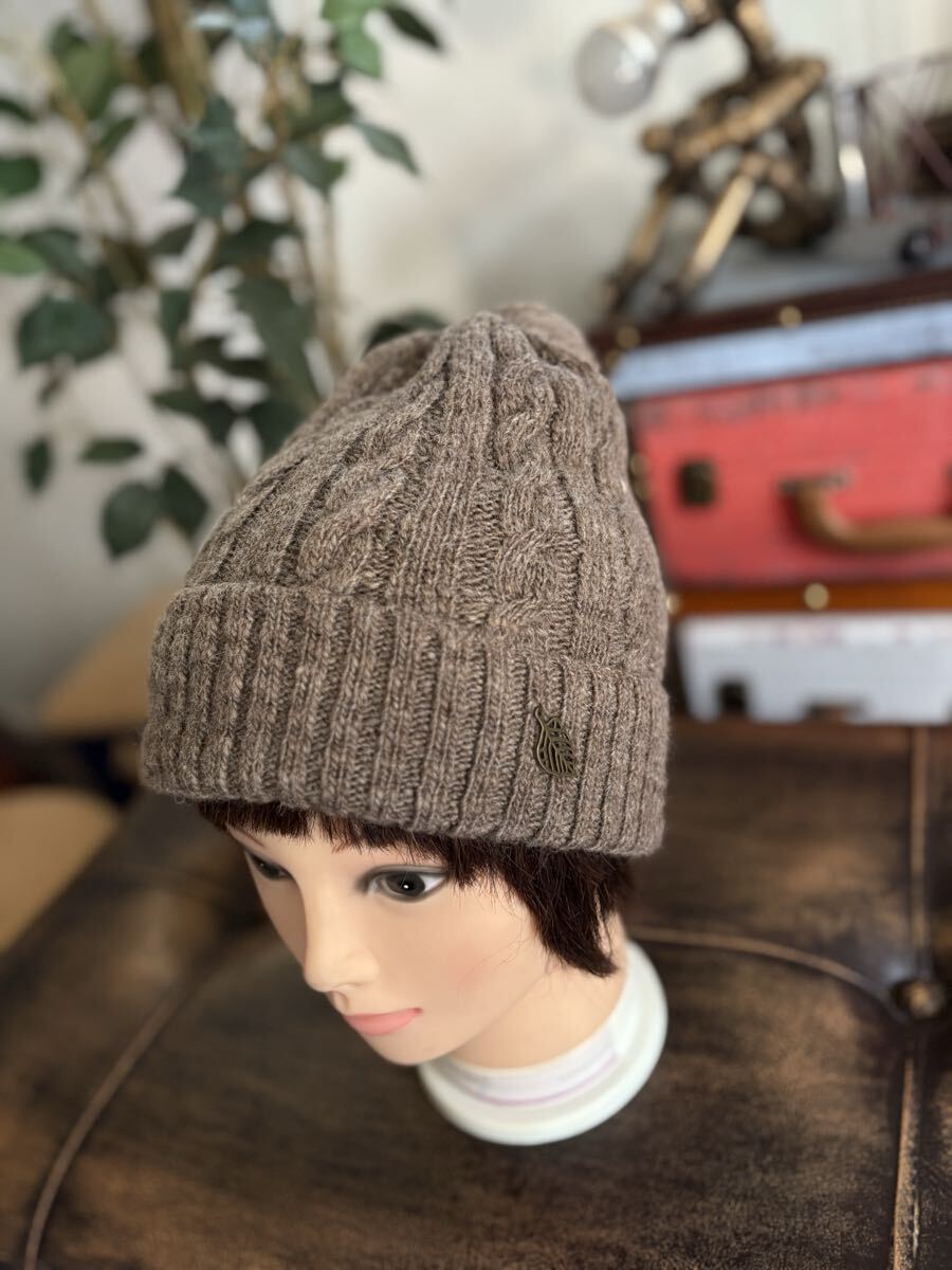 超美品 定価4,620円 フォックスファイヤー Foxfire 暖かウール 羊毛100%素材 ニット帽 ビーニー 帽子 ボンボン付 sizeフリー 品番8322693拍卖