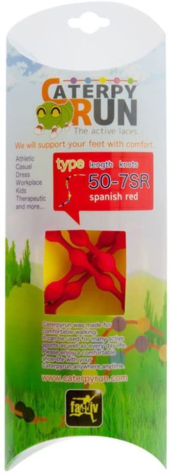 C0081★CATERPYRUN (キャタピラン)★新品★結ばない靴紐 50cm SR-スパニッシュレッド 50-7SR拍卖