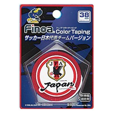F0301▲Finoa(フィノア)▲新品▲カラーテーピング サッカー日本代表チームバージョン38mm レッド拍卖