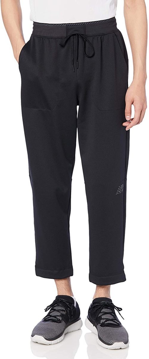 W0458◆ニューバランス◆新品◆9分丈ロングパンツ AMP01052 メンズ BK(ブラック) L拍卖