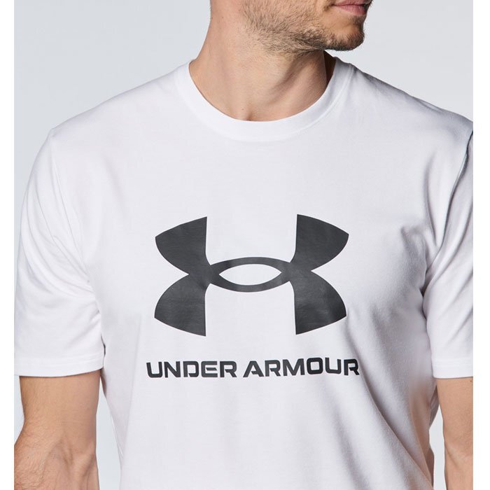 W0531★アンダーアーマー★UAスポーツスタイル ロゴ ショートスリーブTシャツ 1388009 100 (White) M拍卖