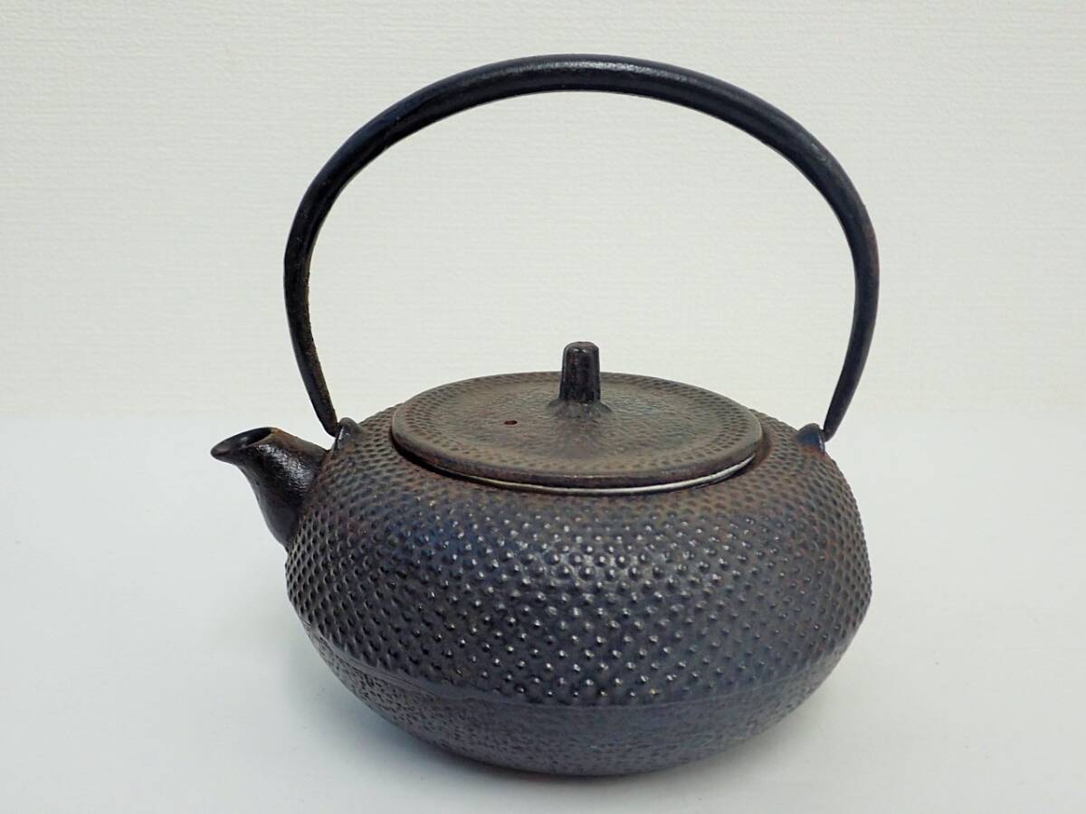 南部鉄器 鉄瓶 急須 茶道具 茶器 南部鉄瓶 あられ 未使用保管品/HG-19拍卖