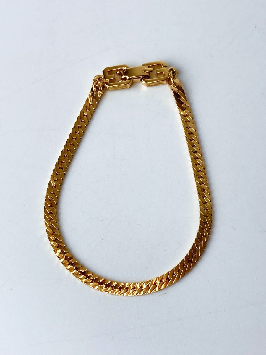 1円スタート! アクセサリー ブレスレット ゴールド チェーン GIVENCHY ジバンシィ ヴィンテージ チェーンブレスレット 22拍卖