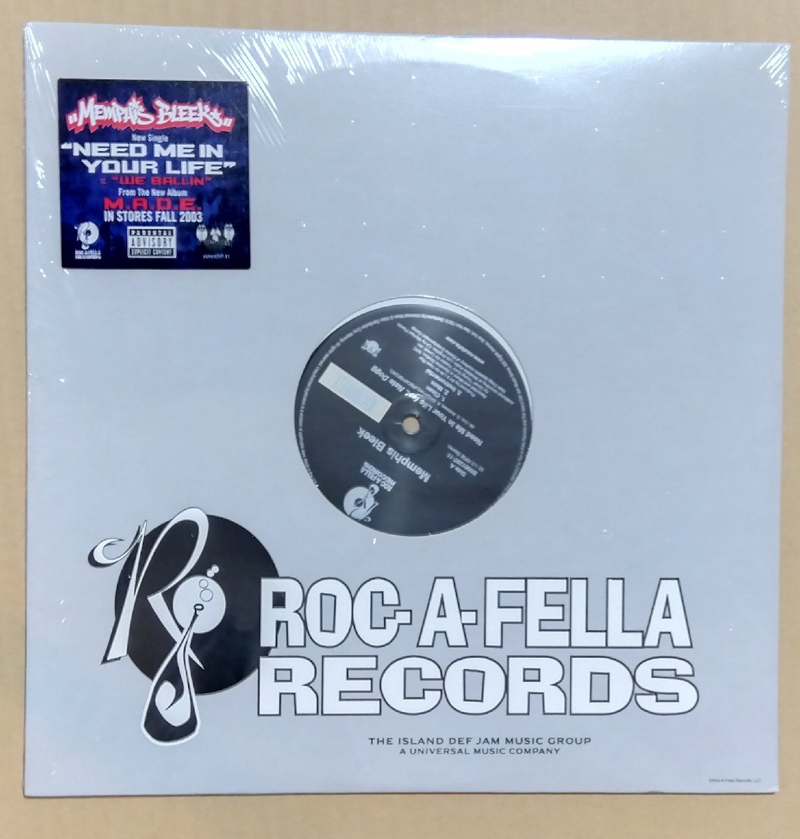 輸入LP:Memphis Bleek/Need Me In Your Life / We Ballin' 新品未開封拍卖