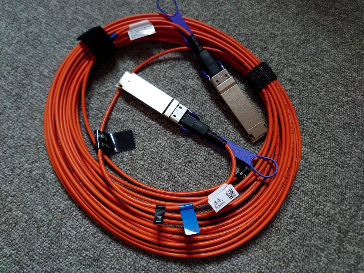 Mellanox 15m 56Gb/s QSFP Active Optical Cables AOC MC2207310-015 InfiniBand FDR拍卖