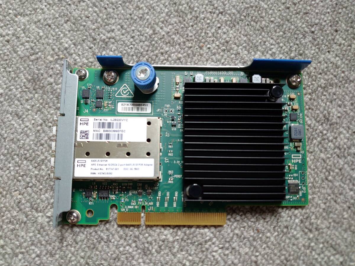 HPE 640FLR-SFP28 817749-B21 Ethernet 10/25Gb 2-port 640FLR-SFP28 Adapter拍卖