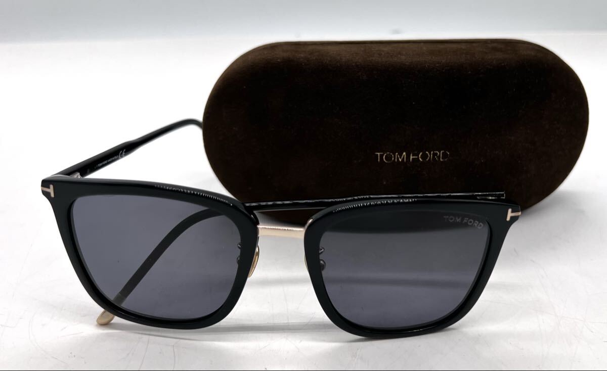 中古品 TOM FORD トムフォード TF949-D 01A 55□21 145 ブラック ケース付 サングラス アイウェア イタリア拍卖