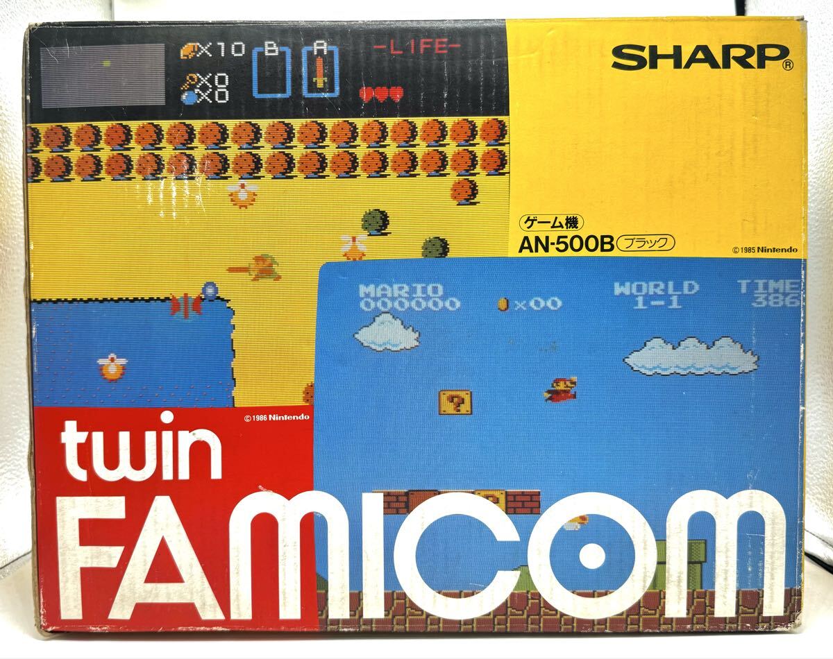 【新品未使用品】SHARP TWIN FAMICOM シャープ ツインファミコン AN-500B ブラック拍卖